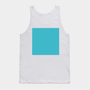 Solid Blue Miami Blue Monochrome Minimal Design Tank Top